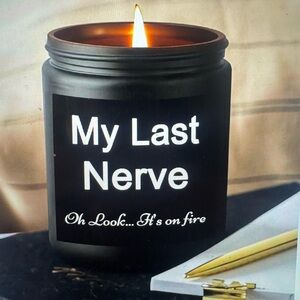 Black Scented Candle - My Last Nerve